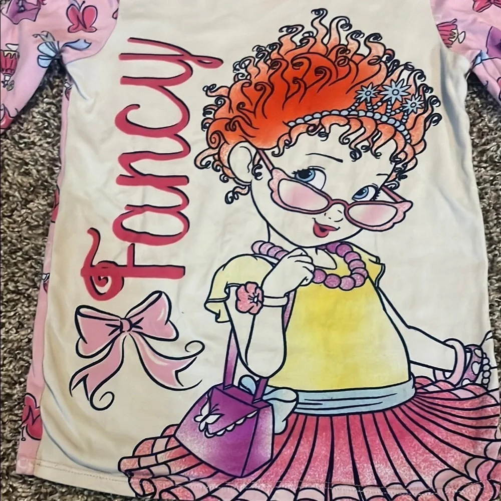 Disney Fancy Nancy Pink and White Pajama Set